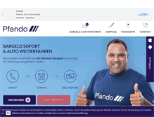 Tablet Screenshot of pfando.de